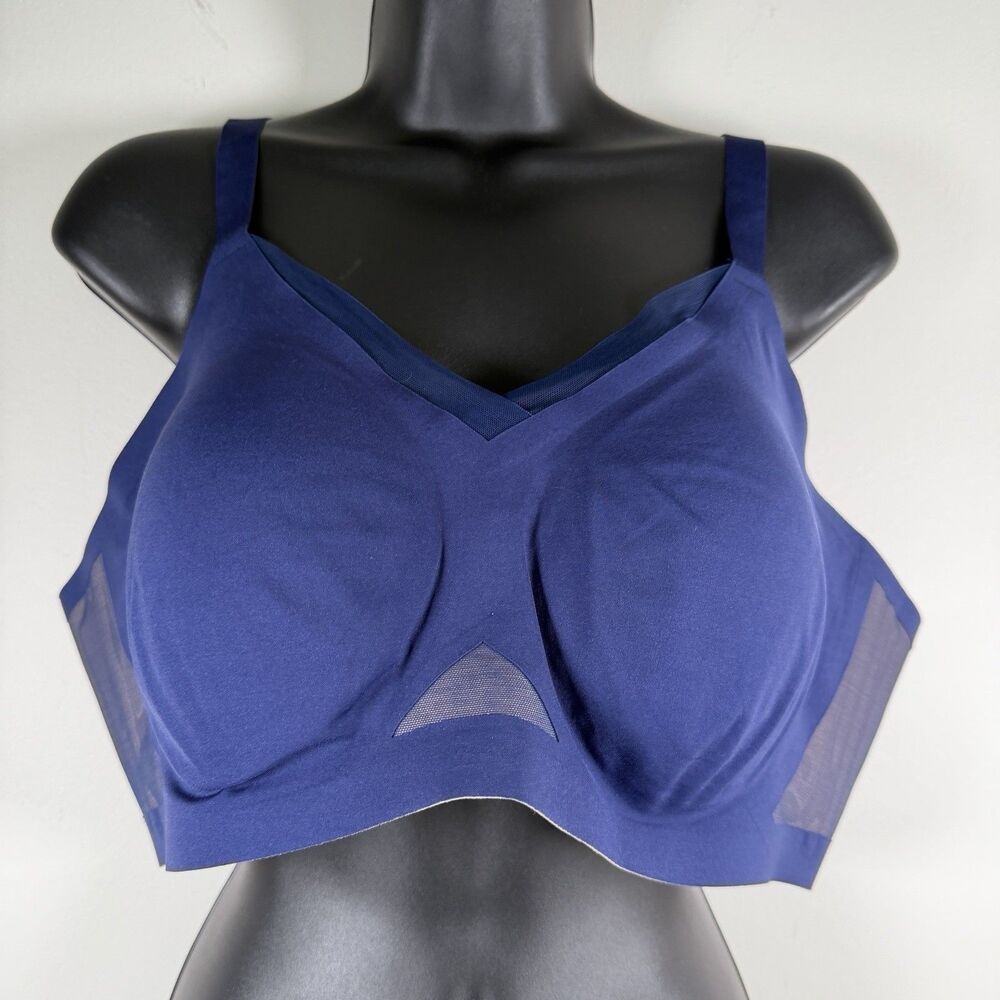 Honeylove Women's Crossover Wire Free Bra Blue Size 2X